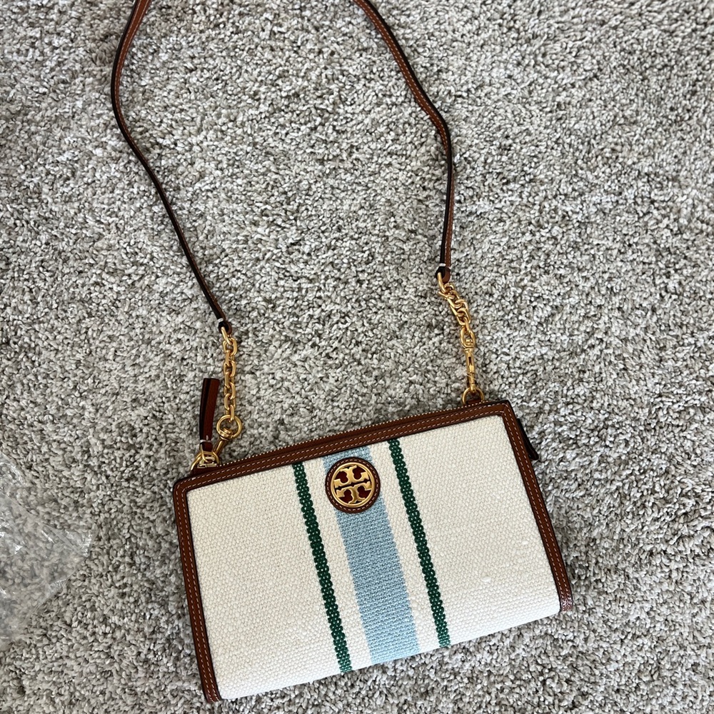 NWT Tory Burch Carson Striped Crossbody